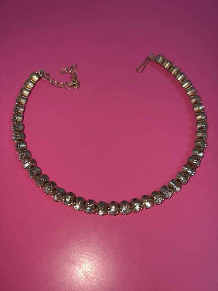 Sparkling Crystal Tennis Necklace