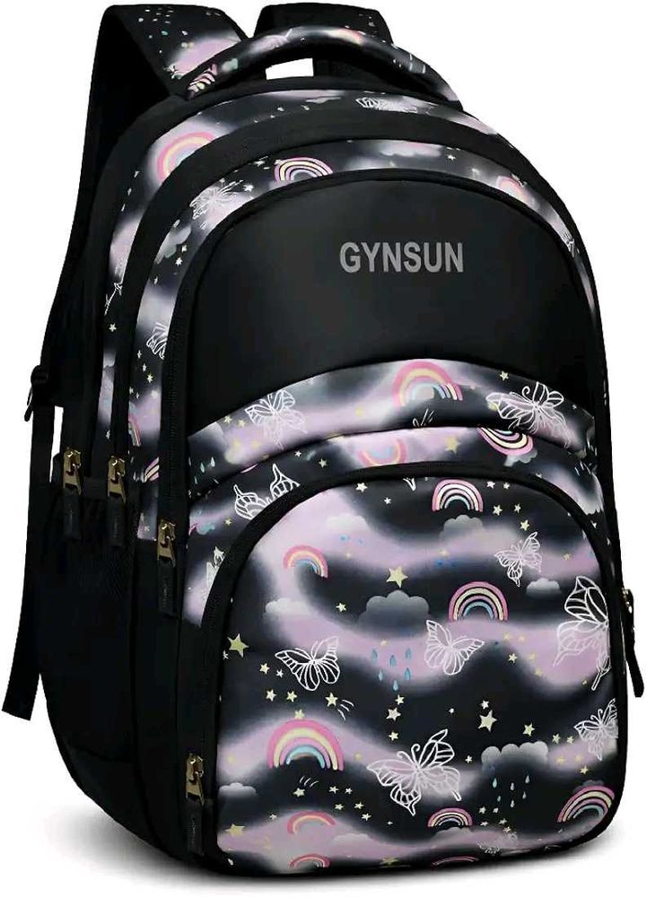 GYNSUN Kids Backpack with Rainbow &amp; Butterfly Prin