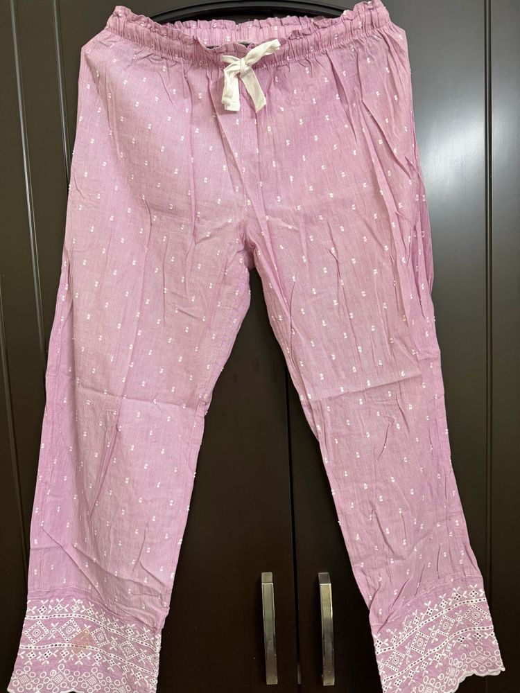 Pink Printed Palazzo Pants