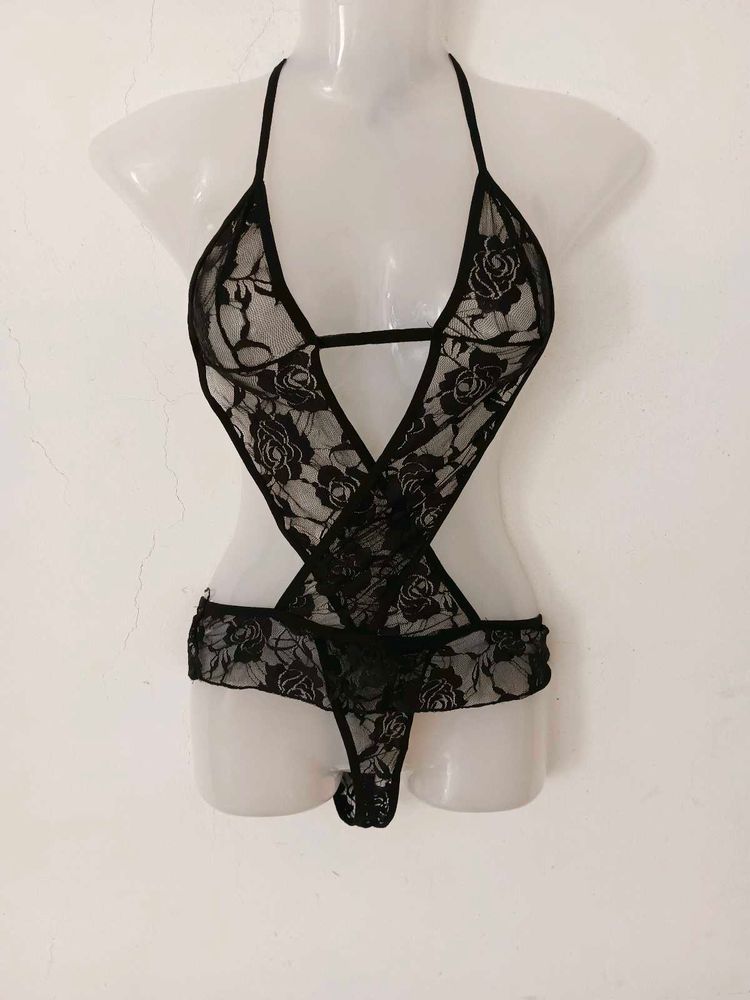 Black Lace Teddy bodysuit
