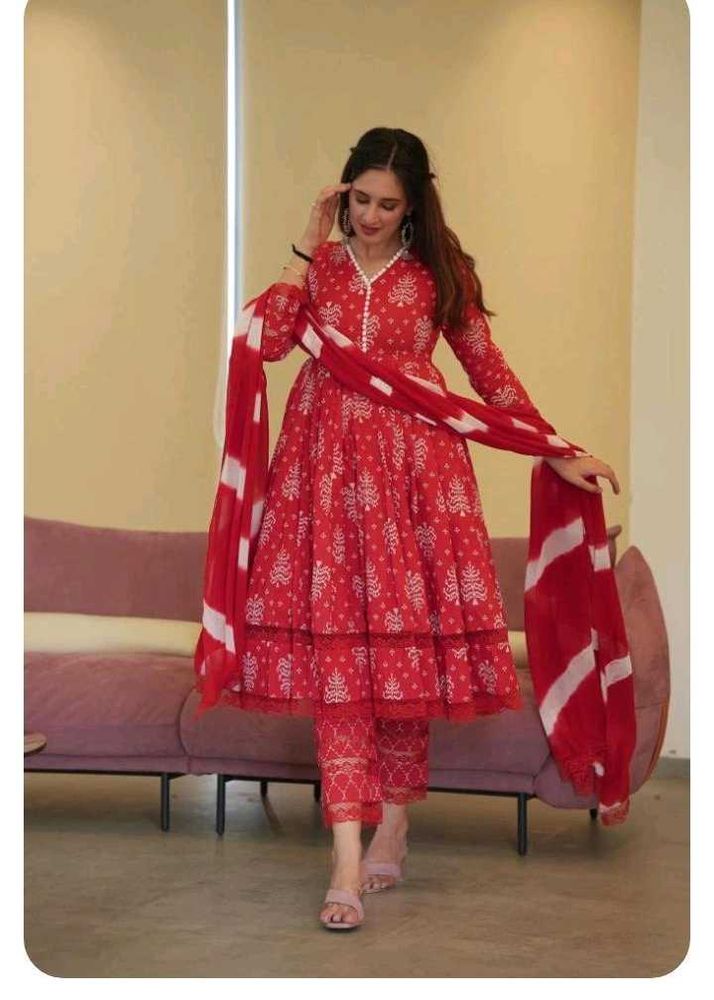 Beautiful Red lace idaho suit set