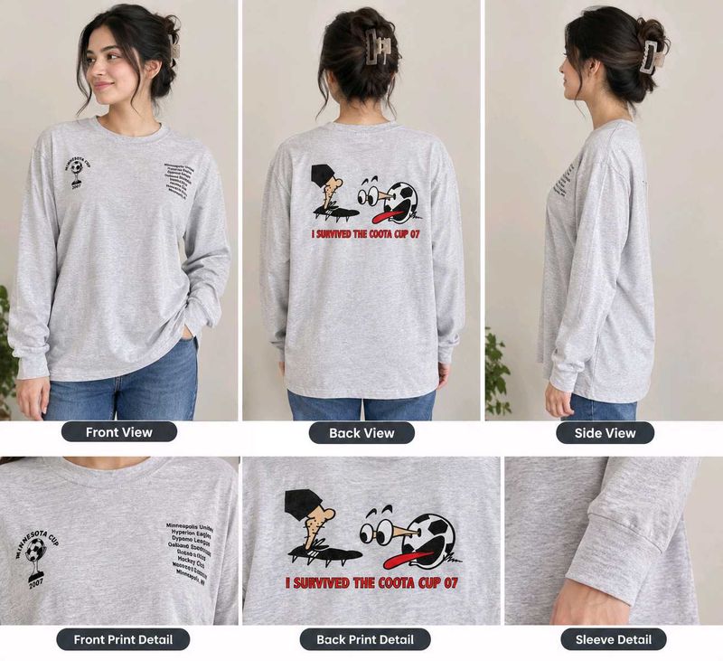 Casual Long Sleeve Graphic T-Shirt(unisex)