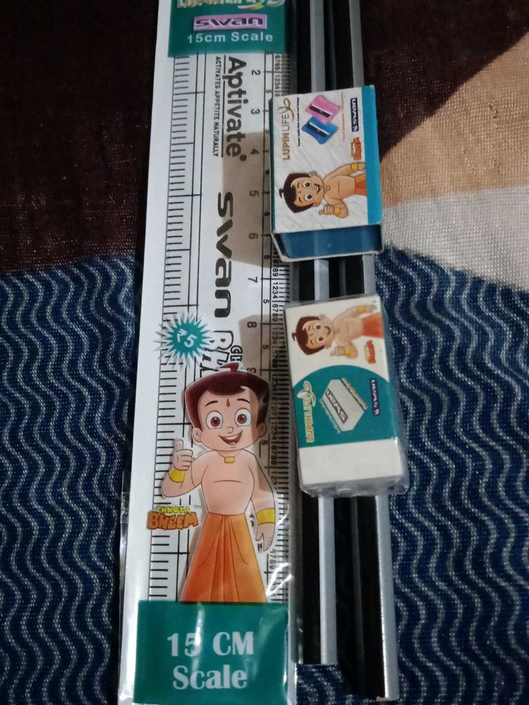 Chhota Bheem Ruler &amp; Eraser Set
