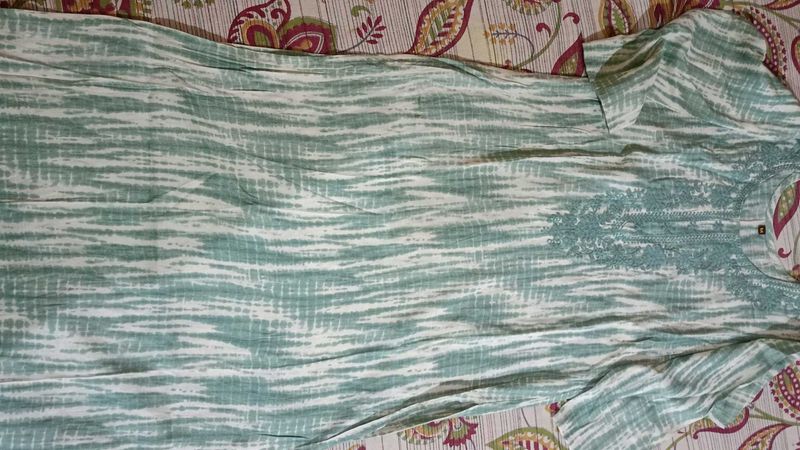 Embroidered Teal Kurta