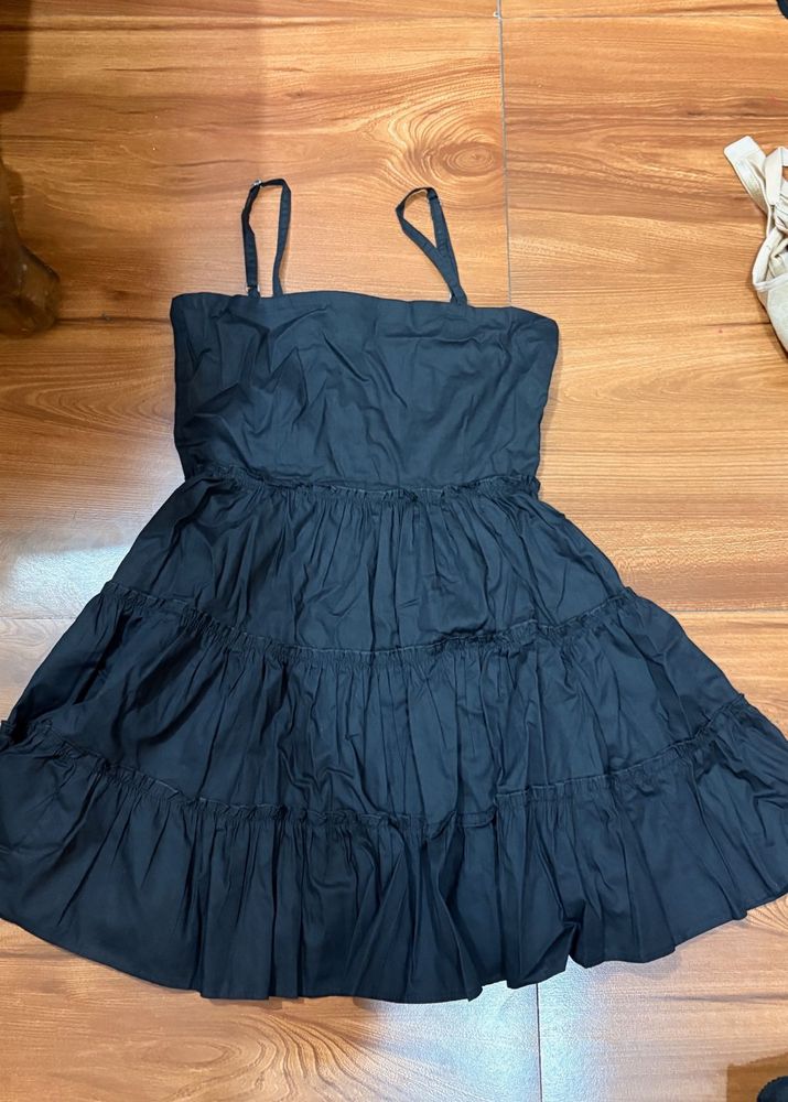 Chic Black Tiered Sundress