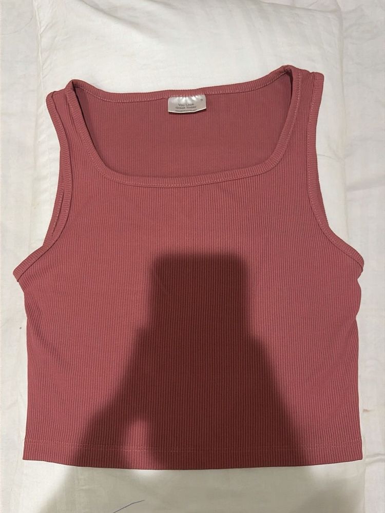 Ribbed Cropped Tank Top