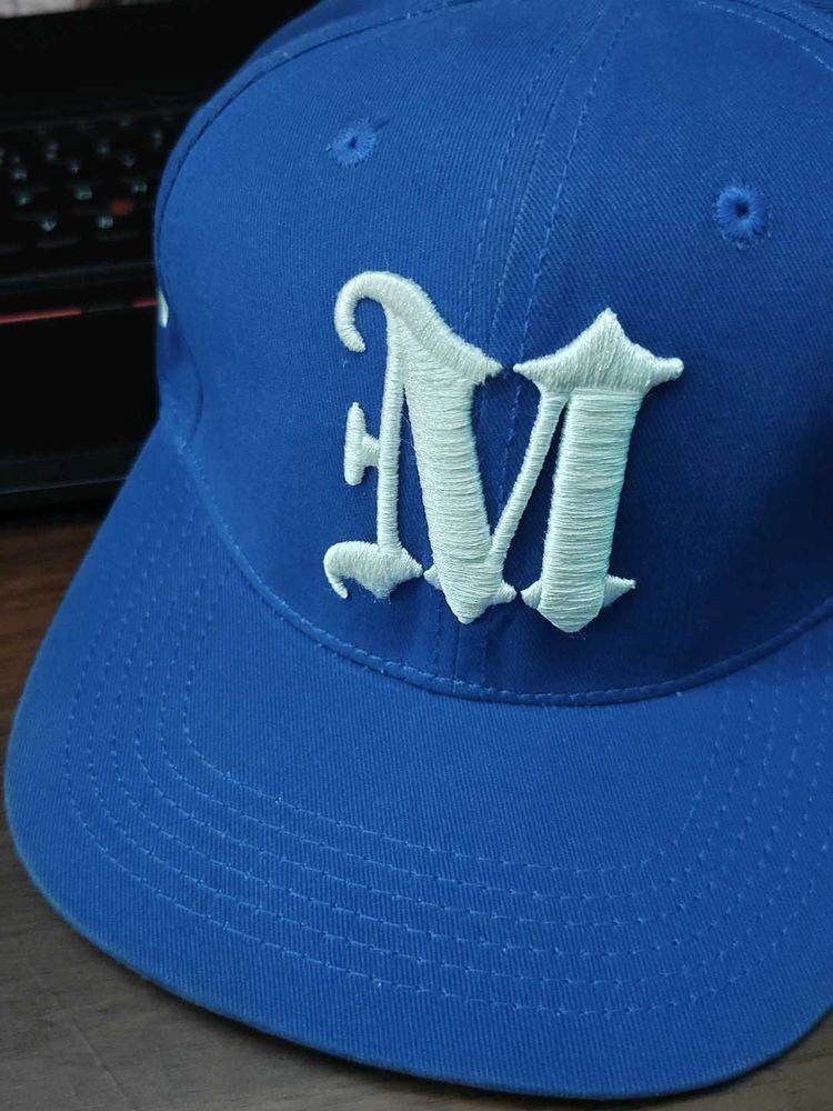 Vibrant Blue Metley Baseball Cap
