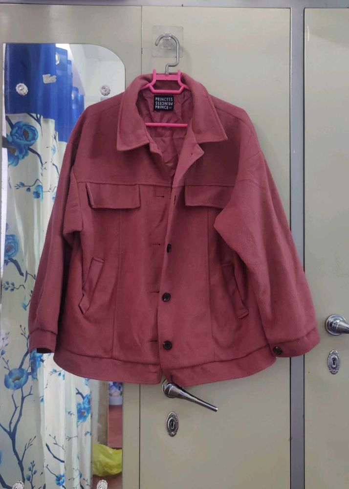 Oversized Pink Corduroy Jacket