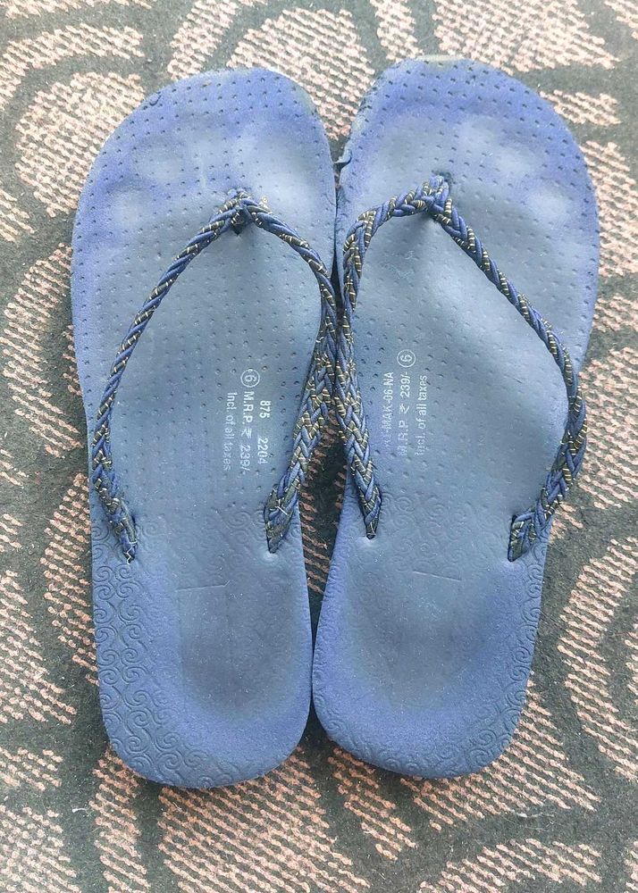 Navy Blue Thongs