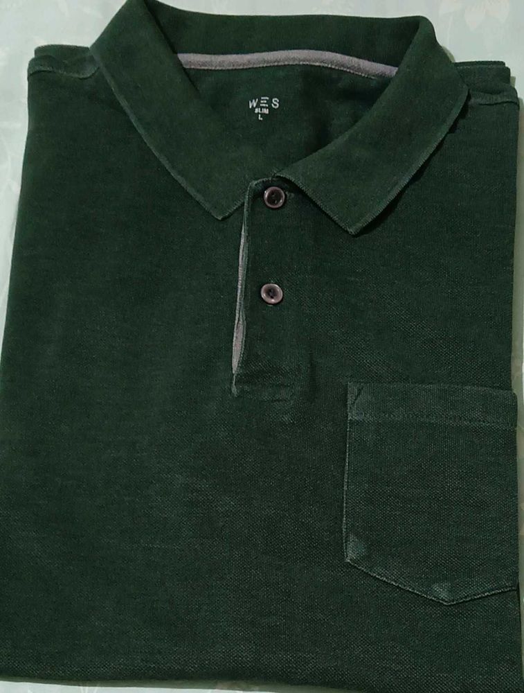 Men's Dark Green Polo  T Shirt
