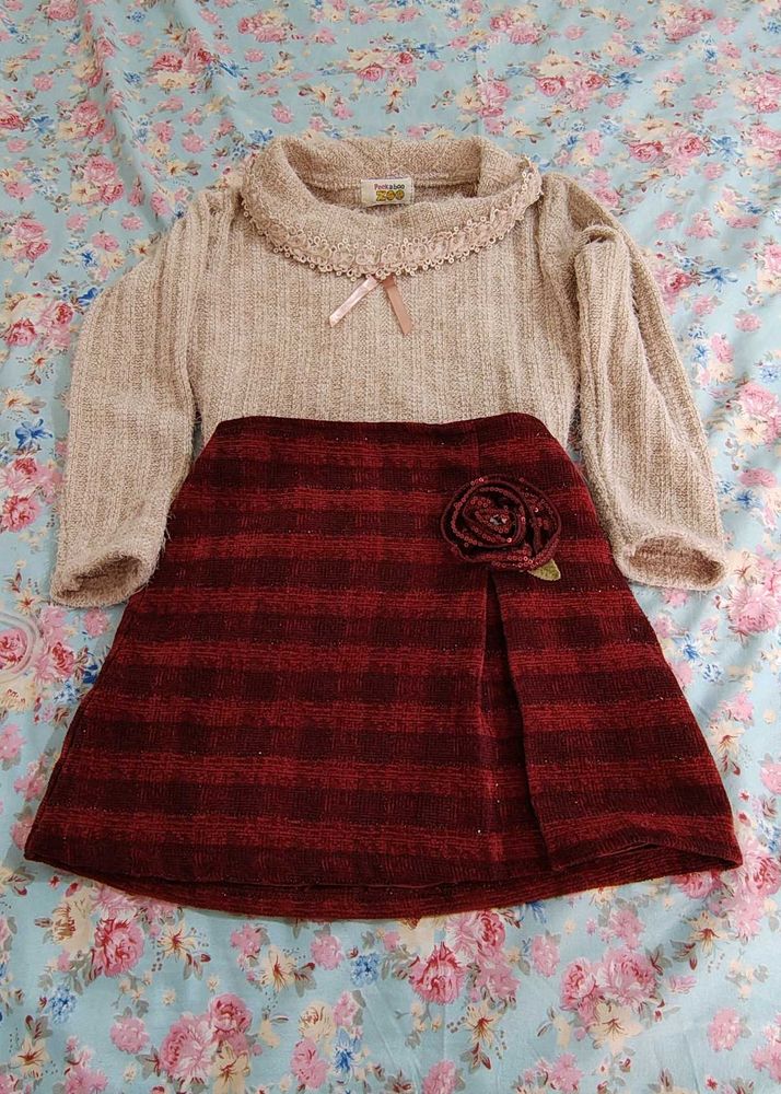 Vintage Skirt &amp; Top Set Size 5 To 6 Year