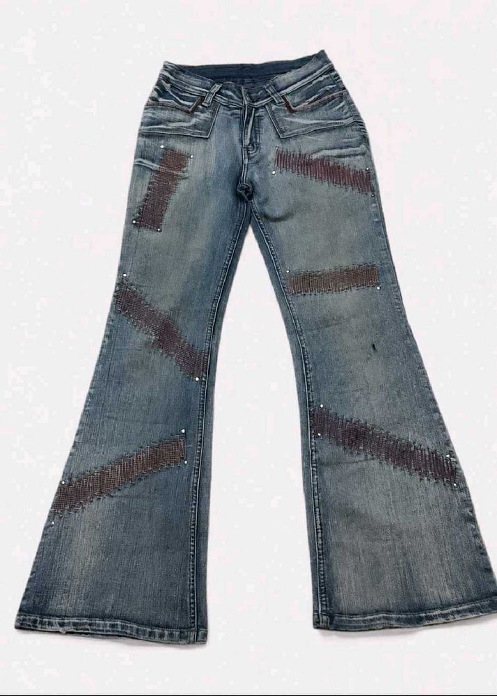 Y2K thrifted retro vintage bootcut flared jeans