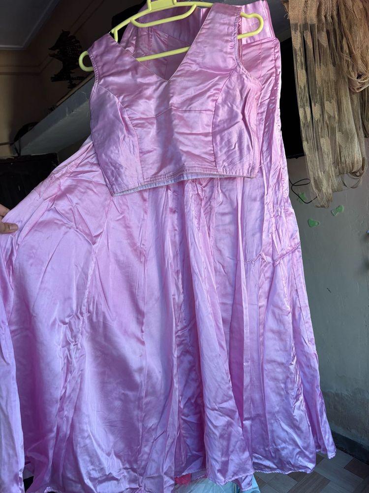 Elegant lavender Lehenga Choli with purple dupatta