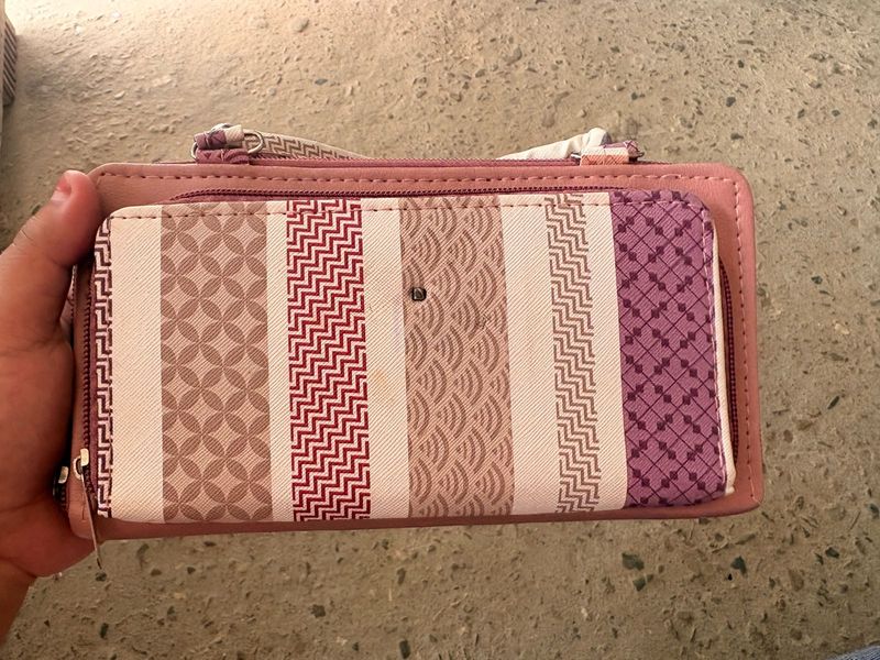 Chic Striped Wallet/Bag