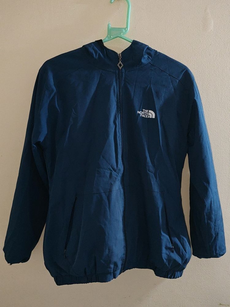 North Face Men Jacket Blue With Cap