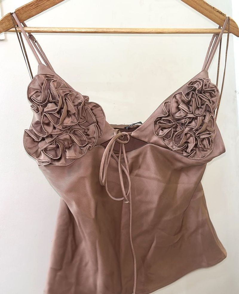 Elegant Rose Embellished Camisole