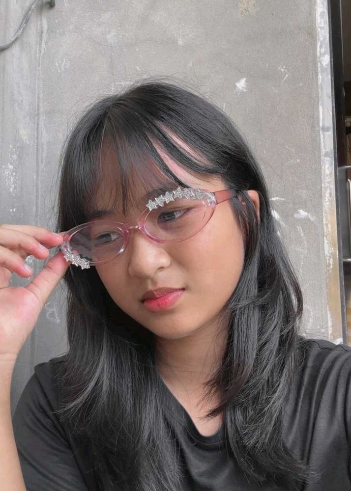 Cute Star Embellished Pink Sunglasses