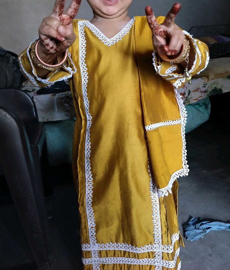 Cute Yellow Ethnic Dress
