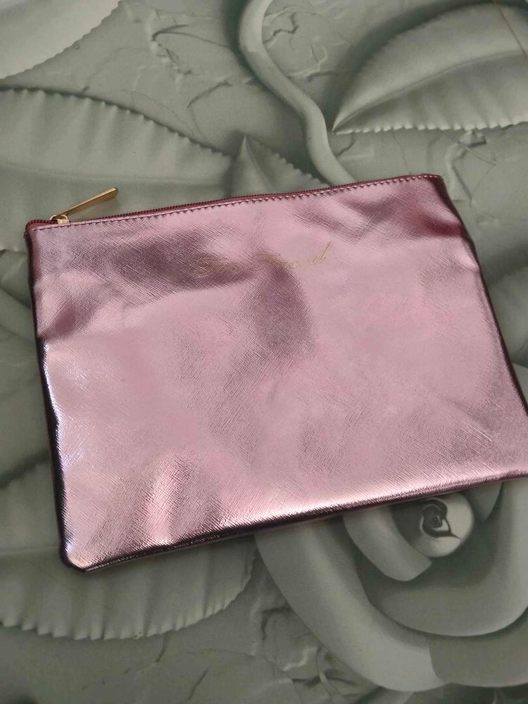 Too Faced Pink Shimmer Pouch ❤️