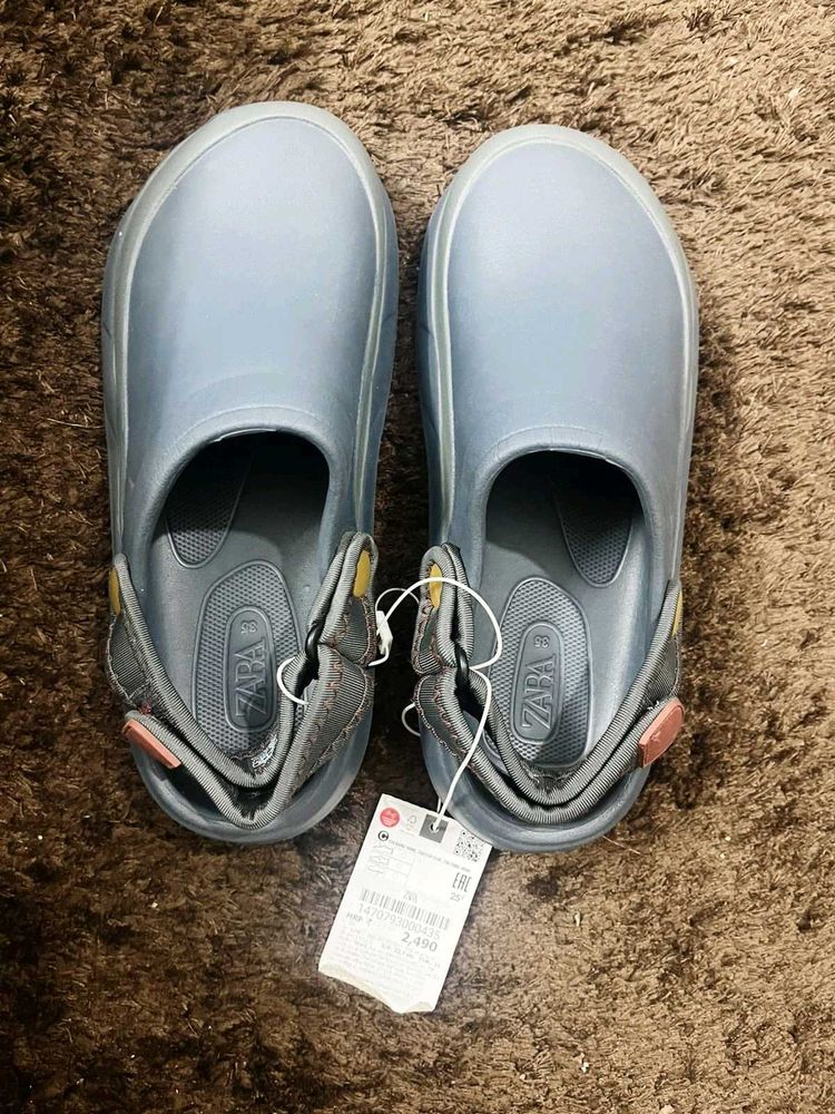 Zara Grey Clogs