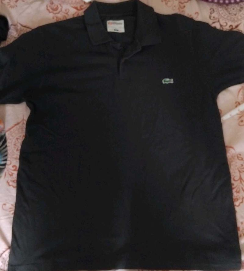 Classic Black Lacoste Polo Shirt