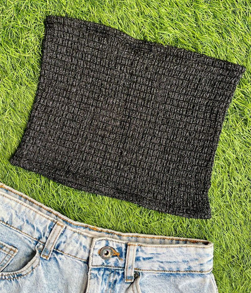 Sparkly Smocked Tube Top