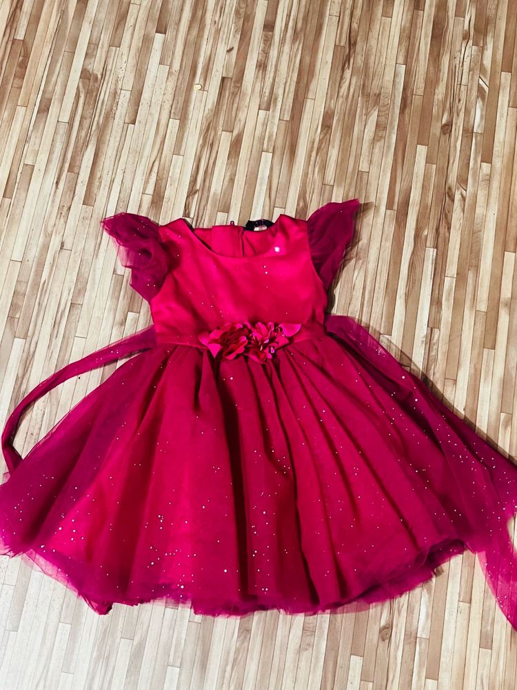 Girls Pink Party Dress new