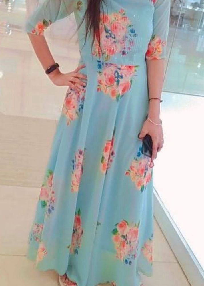 Beautiful Floral Print Gown