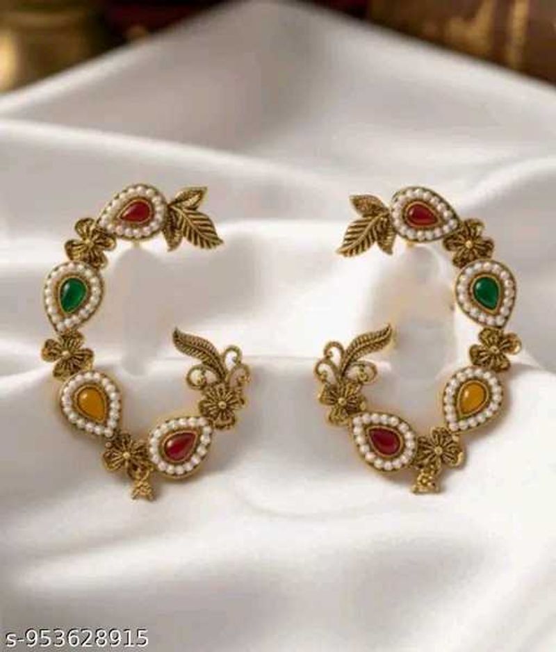 Designer Ethnic Hoop Earrings