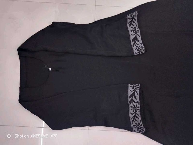 Elegant Black Abaya Full Set