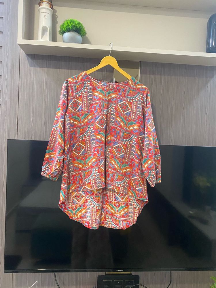 Vibrant Geometric Print Kurta