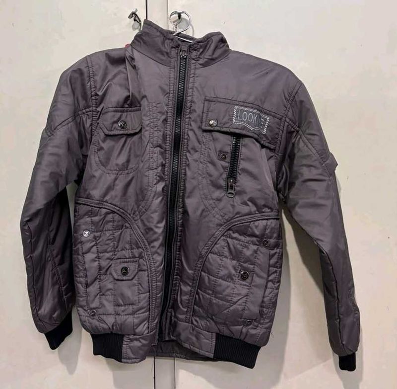 Stylish Grey Bomber Jacket