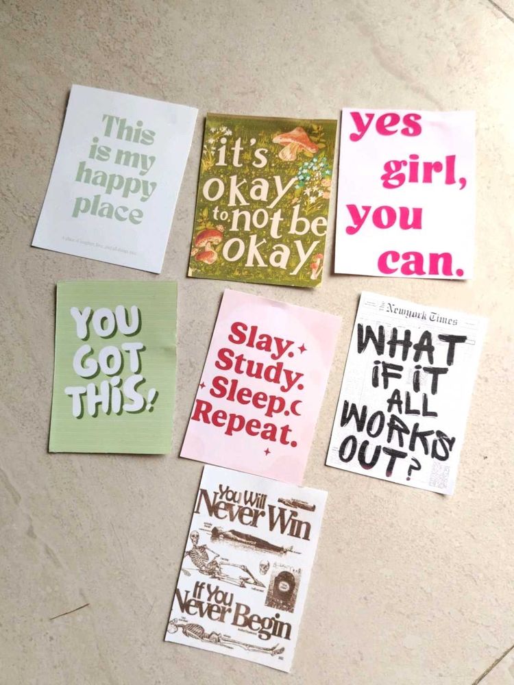 Aesthetic inspirational quote wall posters
