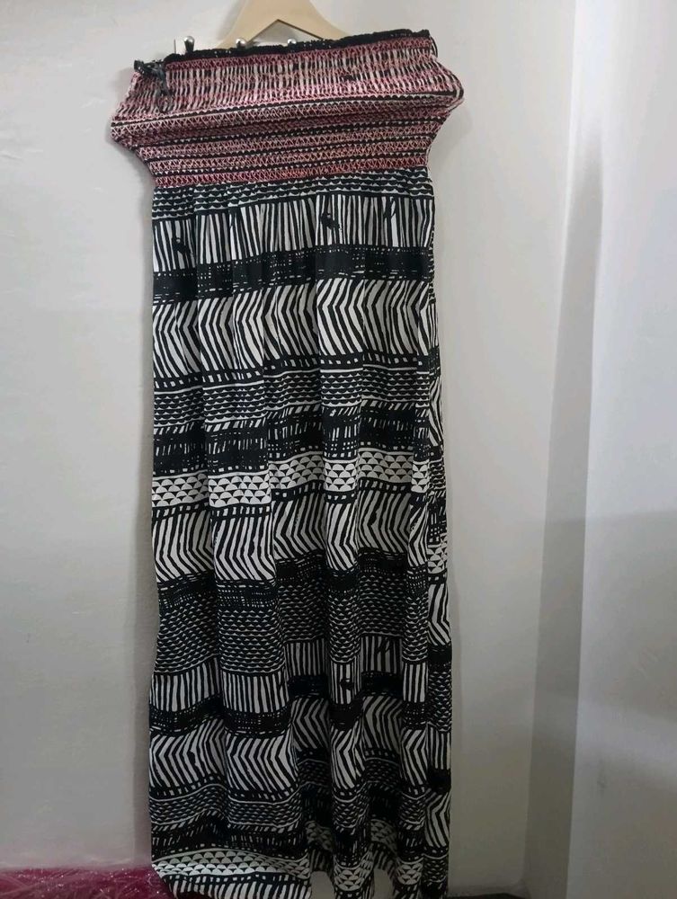 Boho Off-Shoulder Maxi Dress