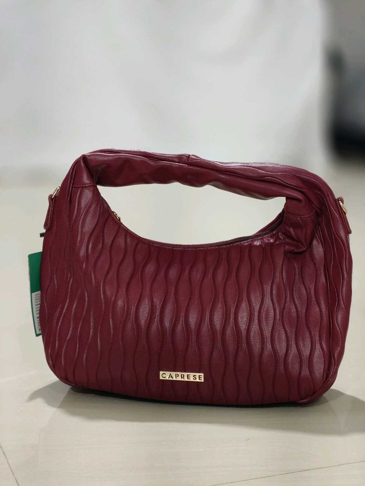 Stylish Maroon Hobo Bag