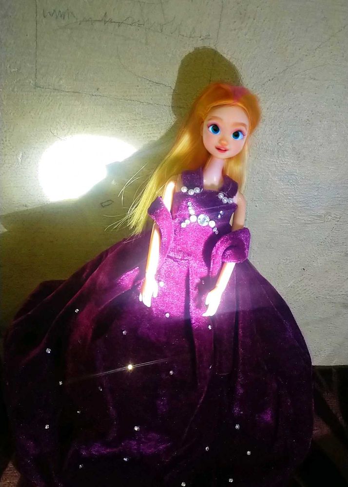 Elegant violet gown for barbie 🌷