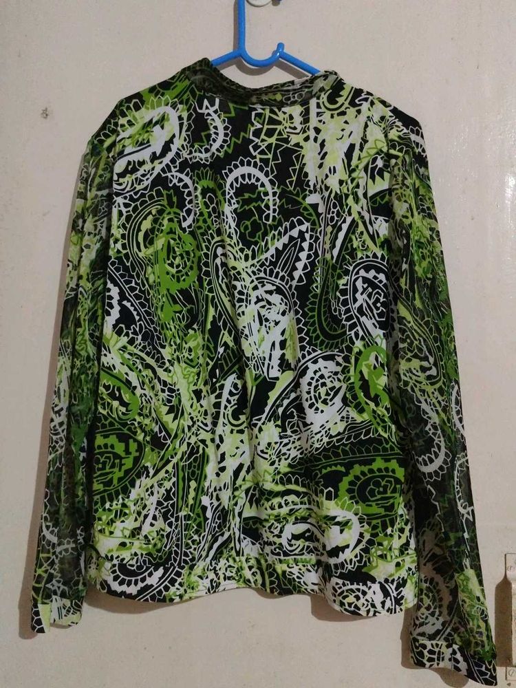 Vibrant Paisley Print Long Sleeve Top
