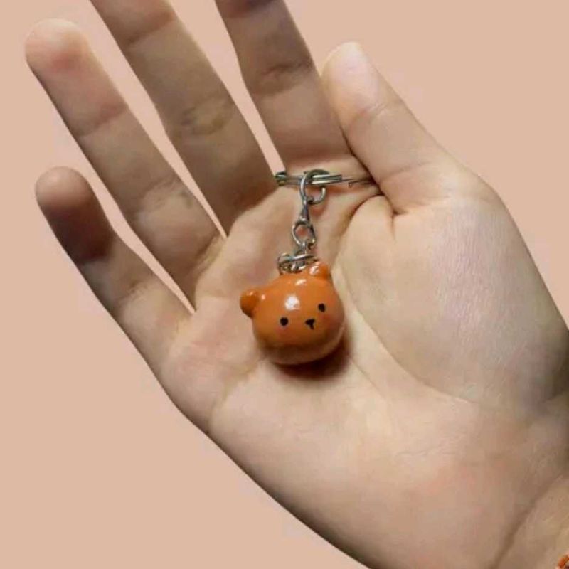 Cute Handmade Teddy Bear 🐻 Clay Keychain