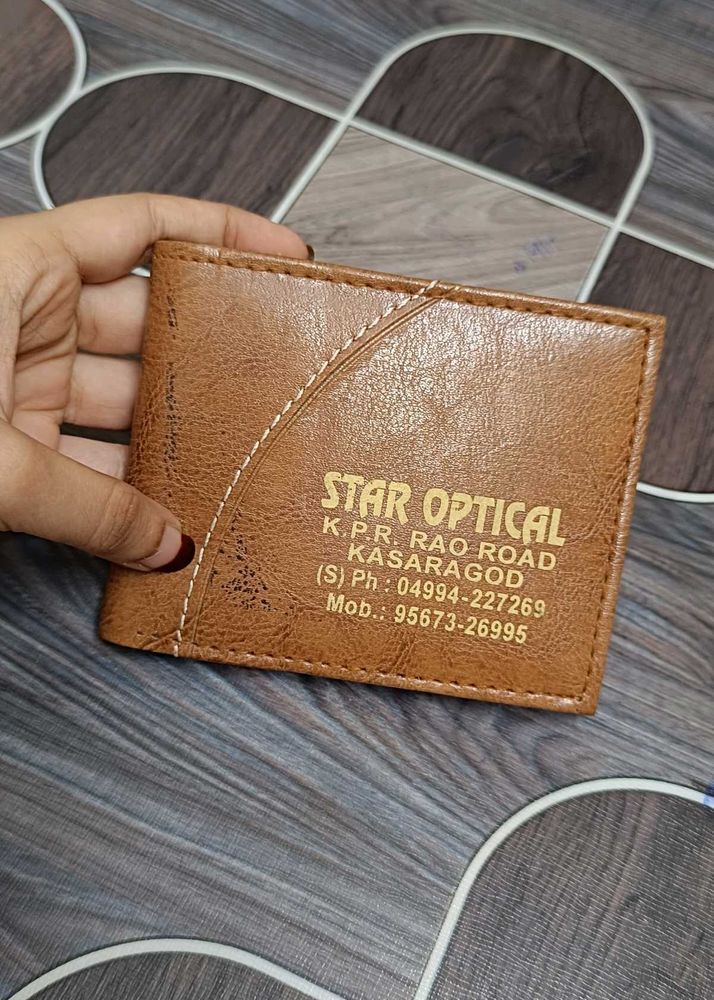 Brown Faux Leather Bi-fold Wallet