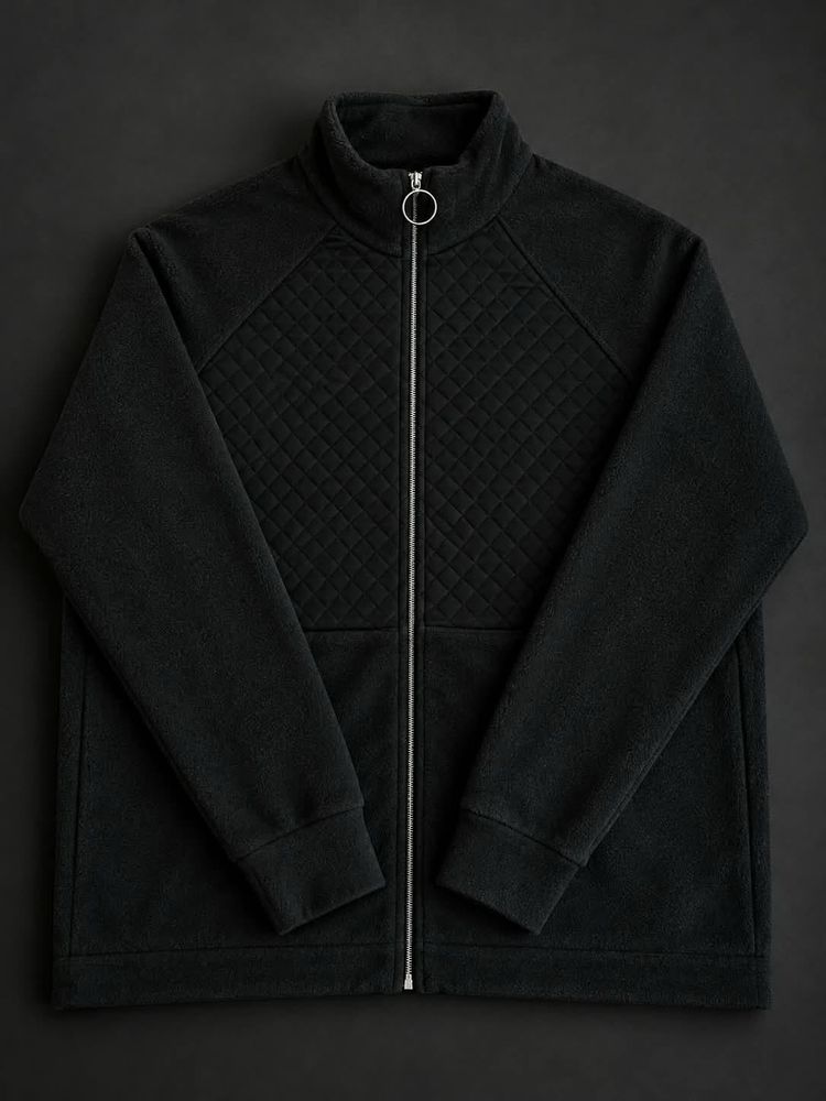 Shein Men's Quilted Zip-Up Jacket