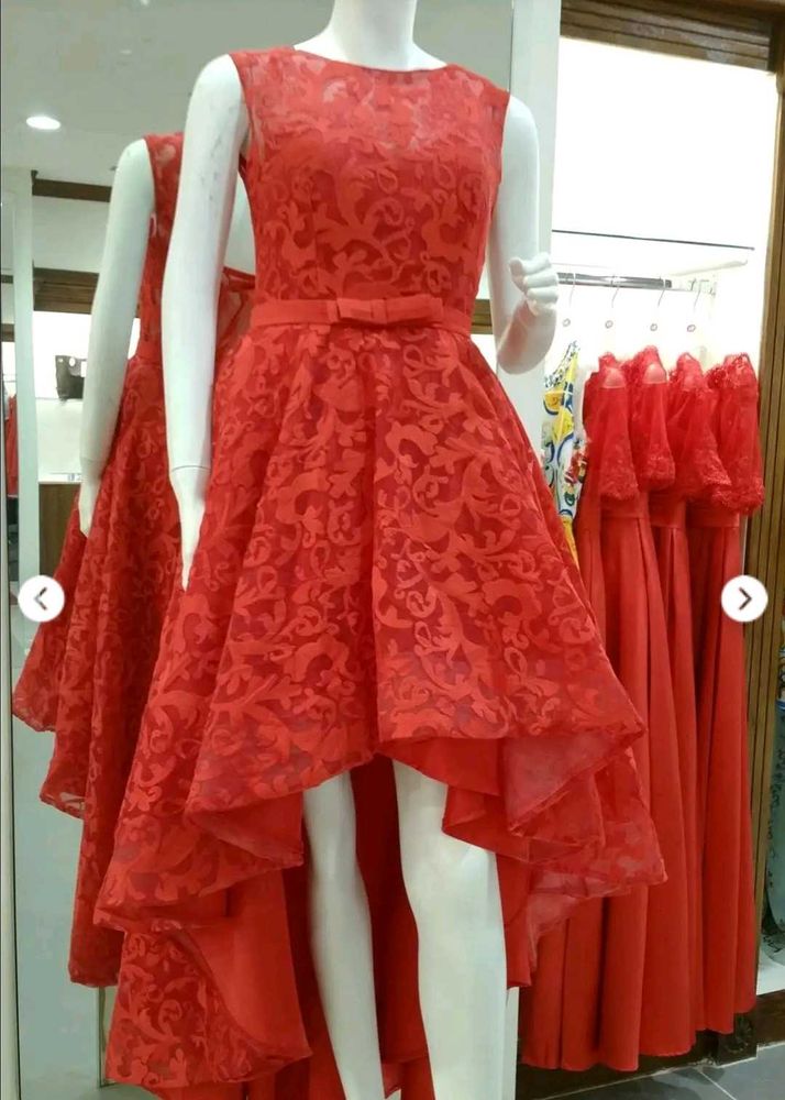 High &amp; Low Style Red Dress