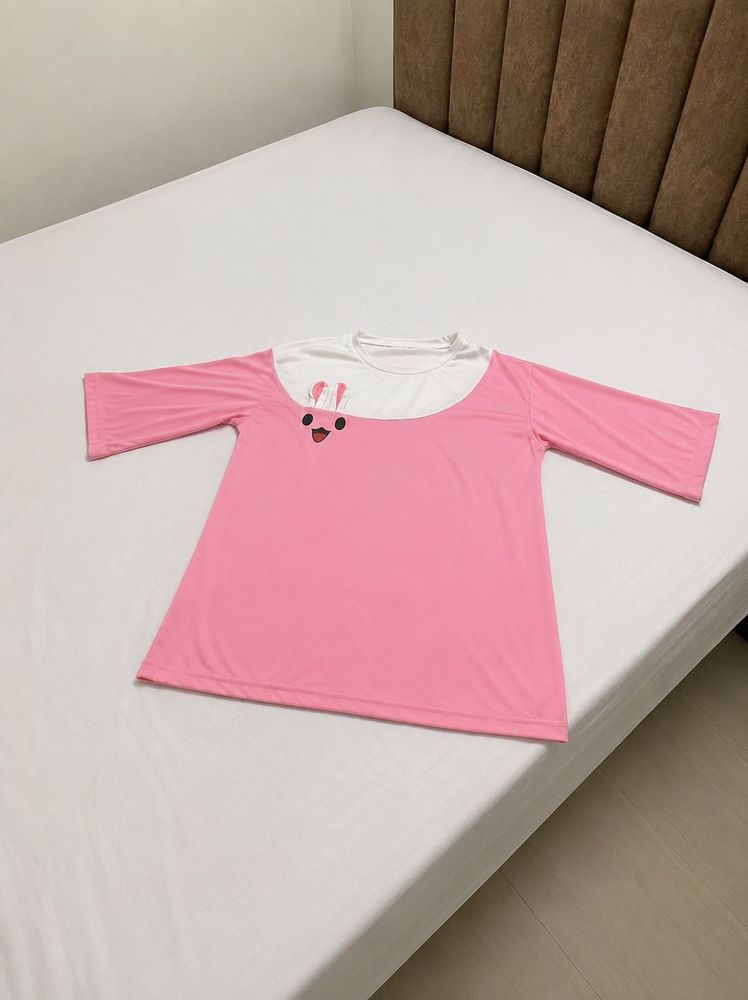 Cute Bunny Pink oversized t shirt