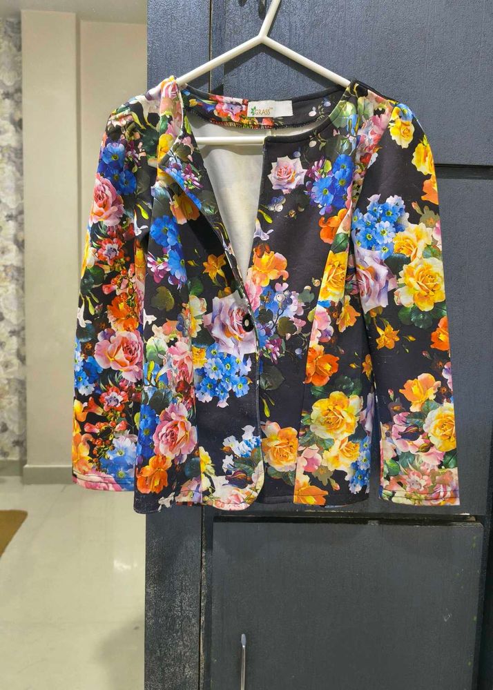 Floral Print Blazer
