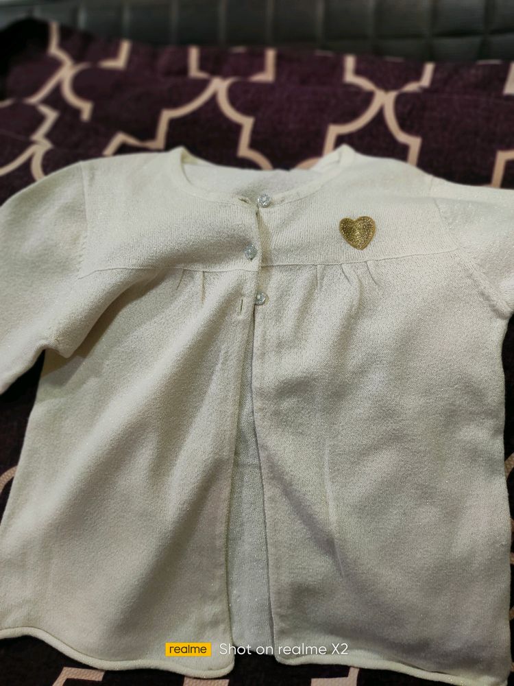 Kids Sweater Cum Cardigan Cardigan(Girls)