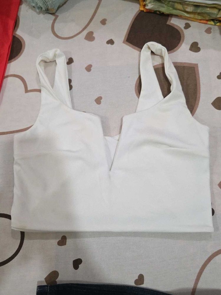 white tank top