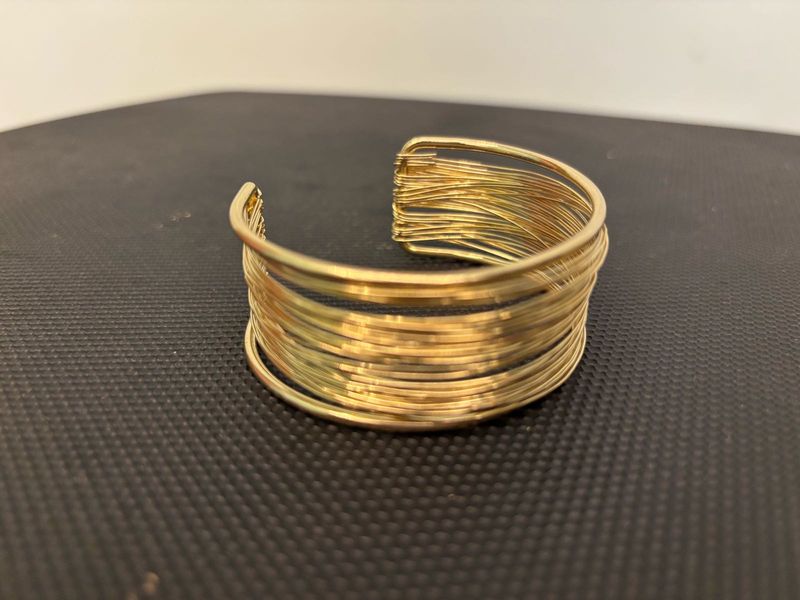 Gold Wire Cuff Bracelet