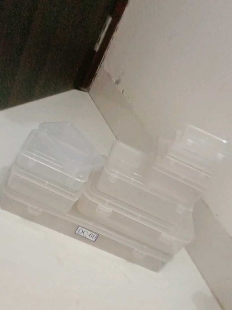 Set of Clear Plastic Storage Boxes 11 unique sizes