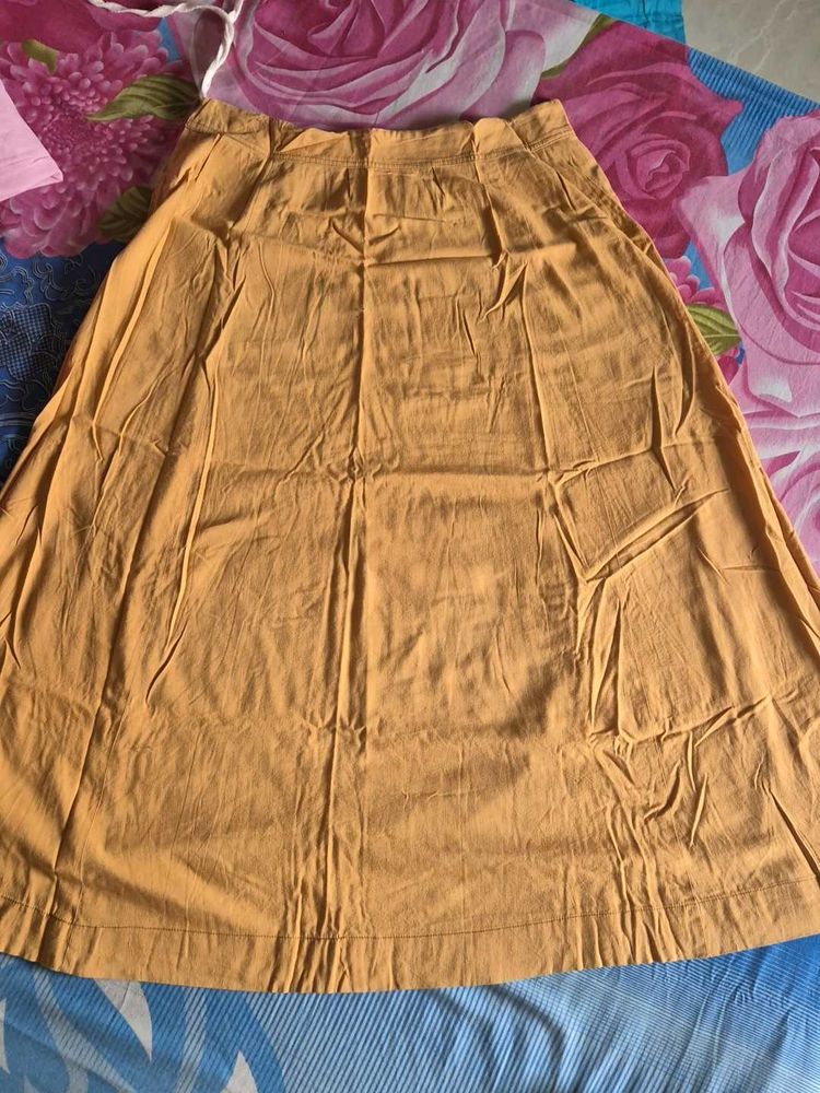 MUSTARD COTTON PETTICOAT