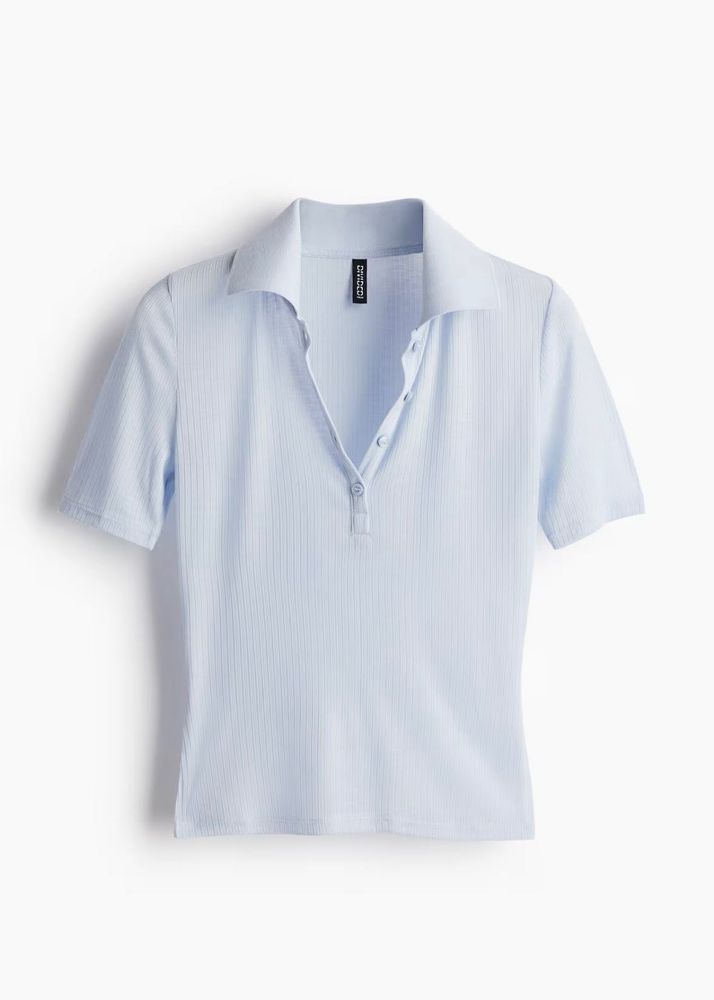 Light Blue Polo Top