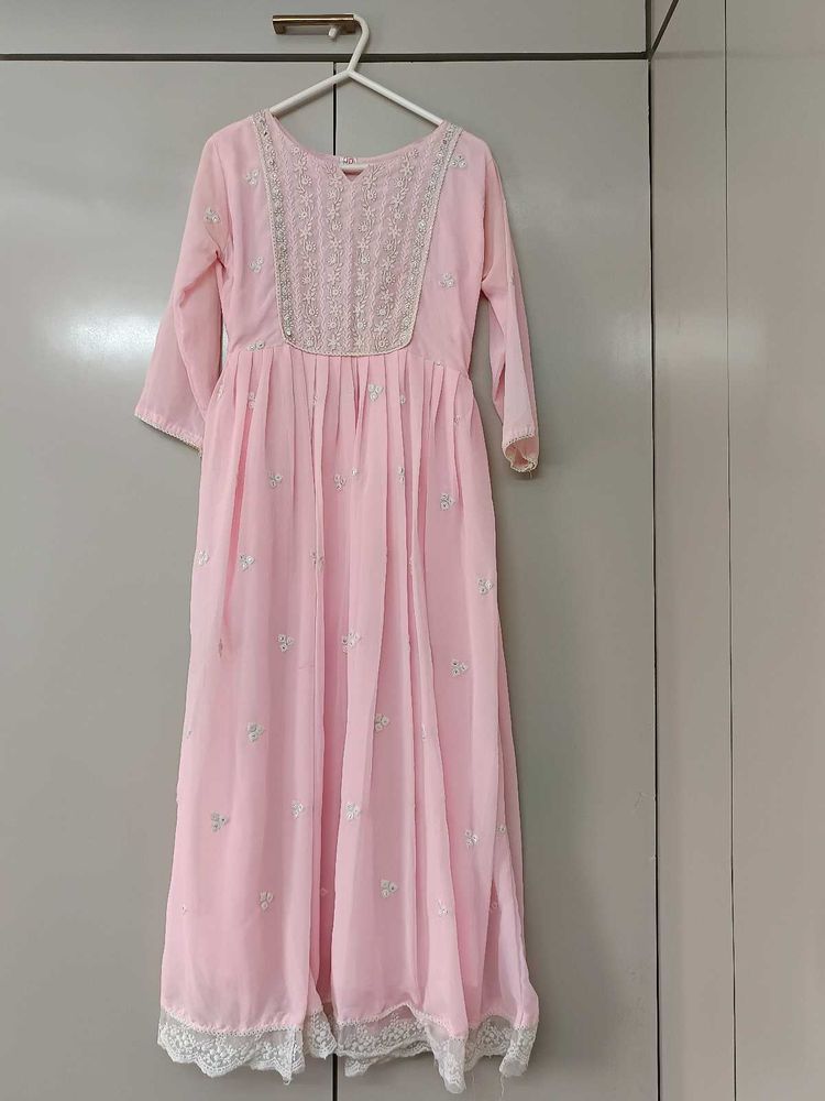 Pretty Pink Kurta with Embellishments